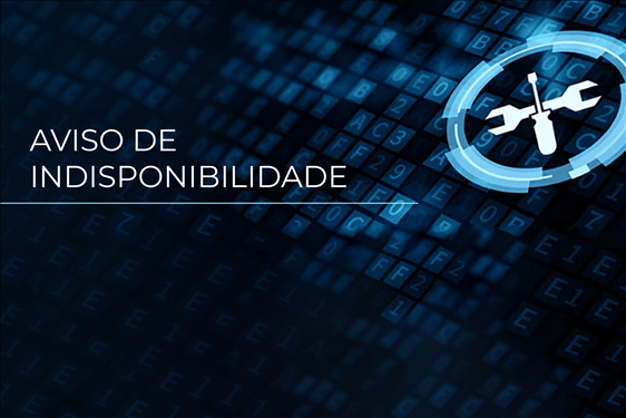 Notificação de interrupção nos serviços dos sistemas do Tribunal de Justiça de São Paulo.