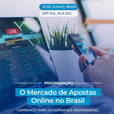 No dia 13 de junho, a IDP irá realizar um seminário abordando a importância da governança responsável nas apostas online.